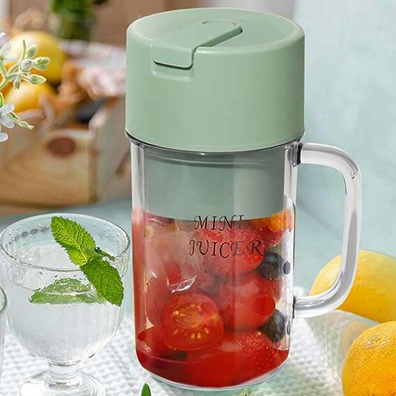 Portable Juicer Blender Bottle with Straw