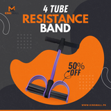 4 Tube Elastic Pedal Multi Function Puller Rope For Fitness Exercises