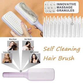 4 In 1 Self Cleaning Hair Brush Comb