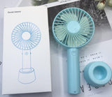 Mini Portable Usb Hand Fan Built-in Rechargeable Battery Operated Summer Cooling Table Fan With Standing Holder Handy Base For Home Office Indoor Outdoor Travel (assorted Color)