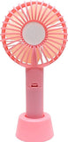 Mini Portable Usb Hand Fan Built-in Rechargeable Battery Operated Summer Cooling Table Fan With Standing Holder Handy Base For Home Office Indoor Outdoor Travel (assorted Color)