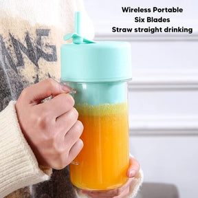 Portable Juicer Blender Bottle with Straw