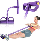 4 Tube Elastic Pedal Multi Function Puller Rope For Fitness Exercises