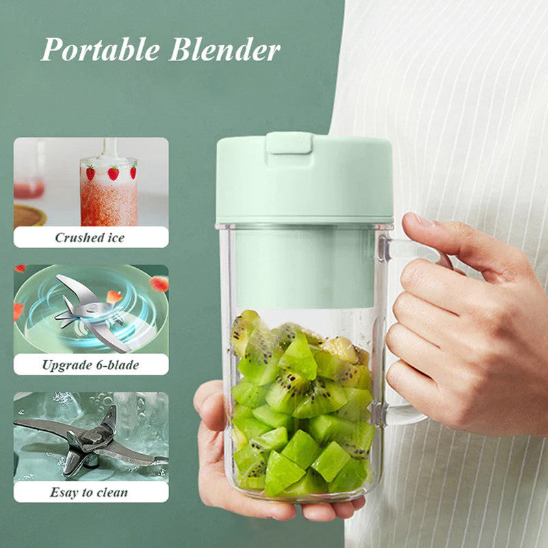 Portable Juicer Blender Bottle with Straw