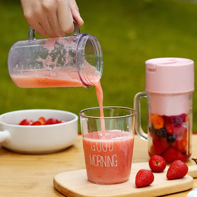 Portable Juicer Blender Bottle with Straw